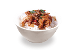 PC1. Poulet caramel sur riz nature