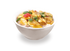 PC7. Poulet au curry sur riz nature