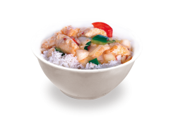 PC8. Poisson sauce piquante sur riz nature